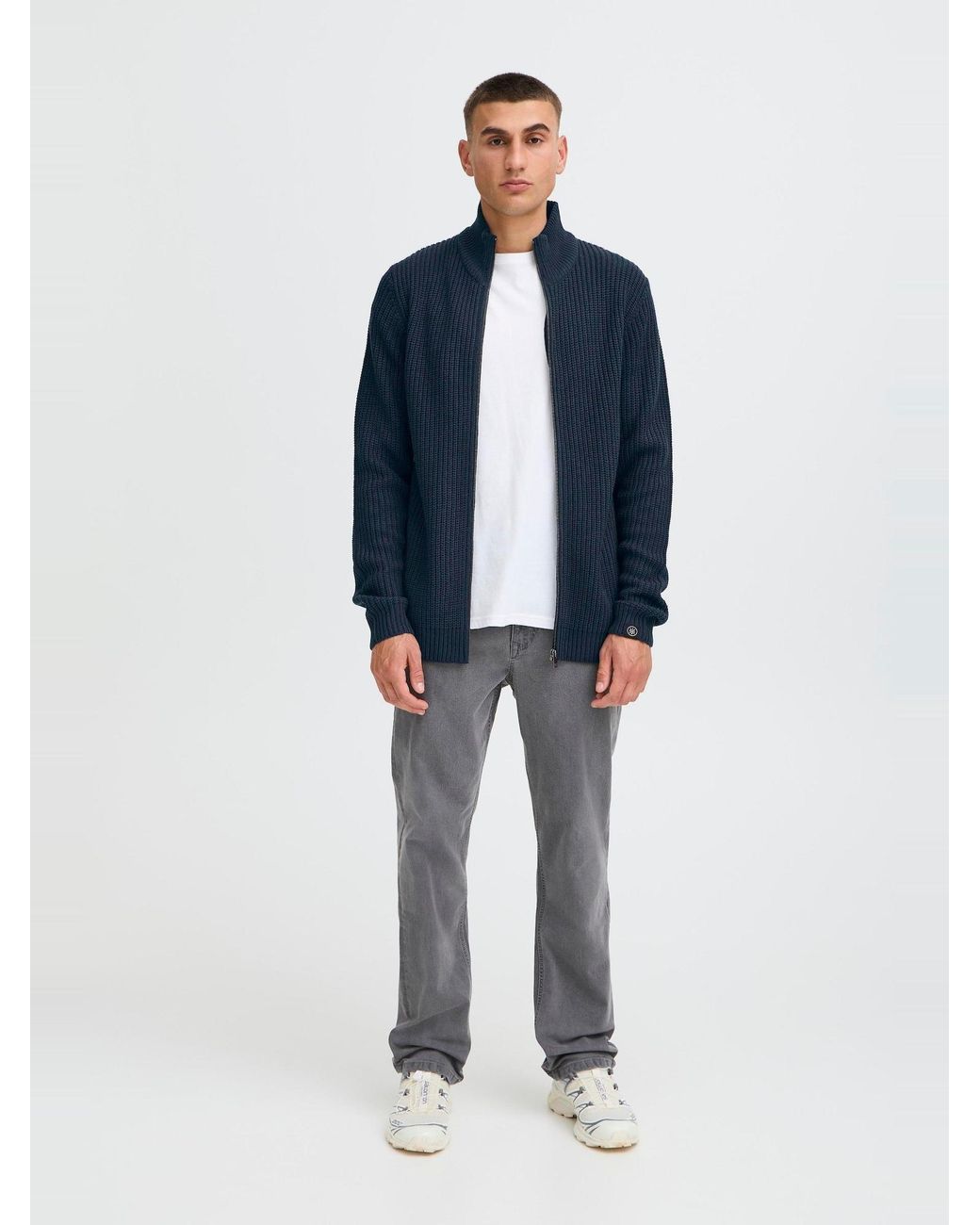 Solid Strickjacke Arno in Blue für Herren