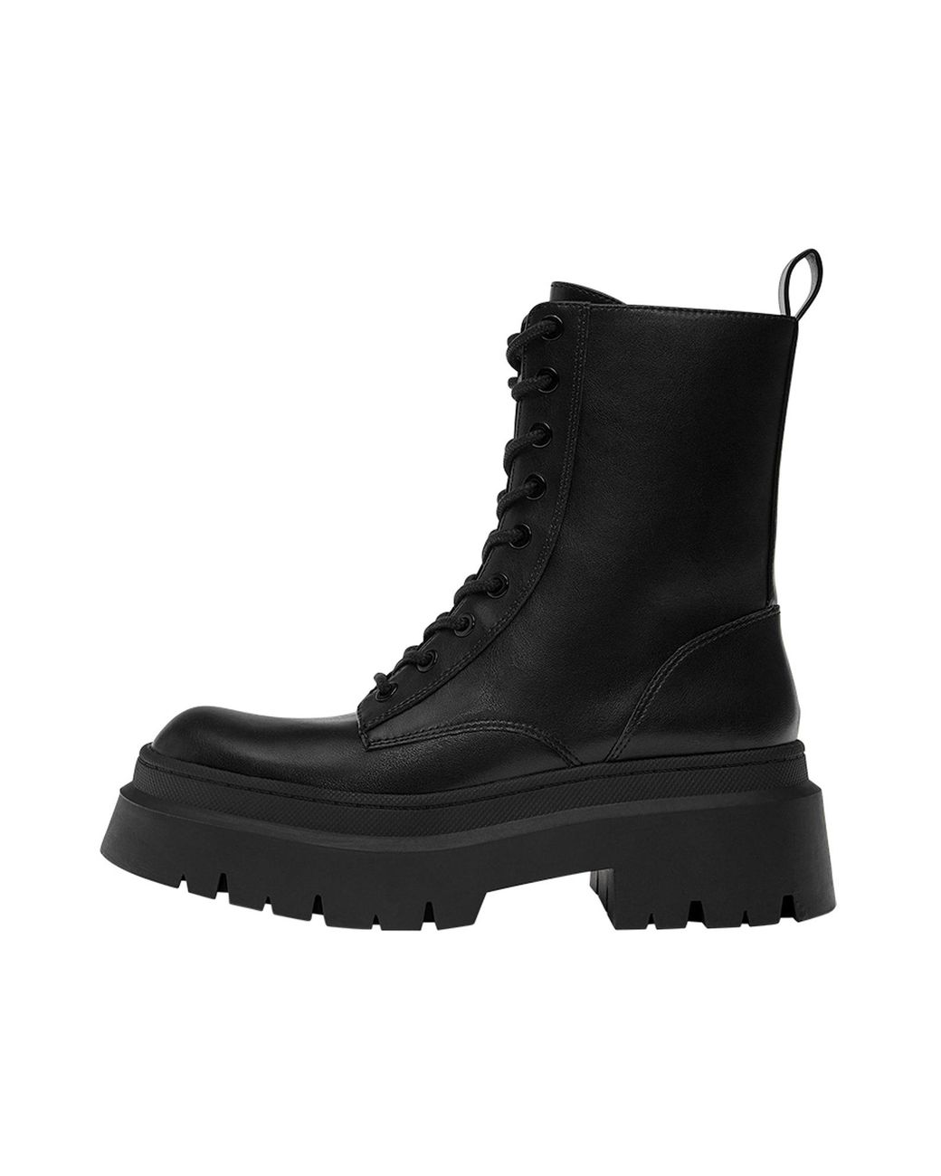 Pull&Bear Black Schnürstiefelette