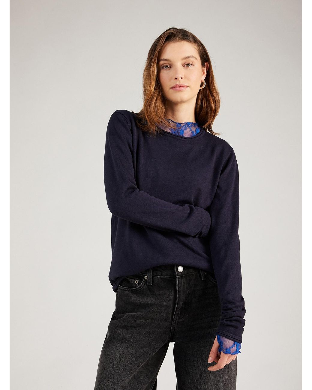 SOFT REBELS Blue Pullover