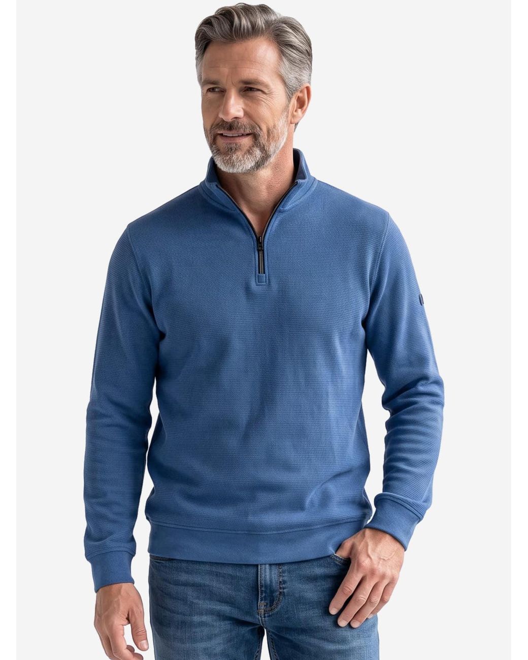 Redmond Pullover Basic in Blue für Herren