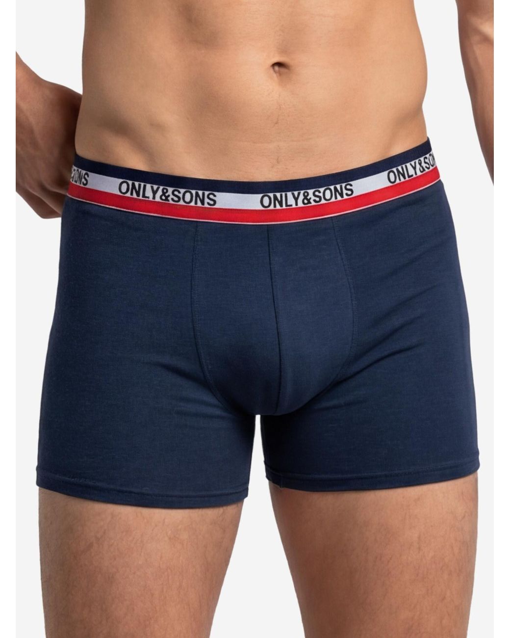 Only & Sons Boxershorts Onsfitz Solid Boxer in Red für Herren