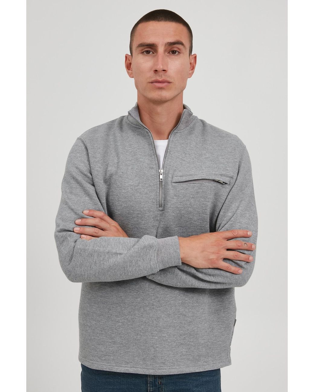 Solid Sweatshirt Sdvagn in Gray für Herren