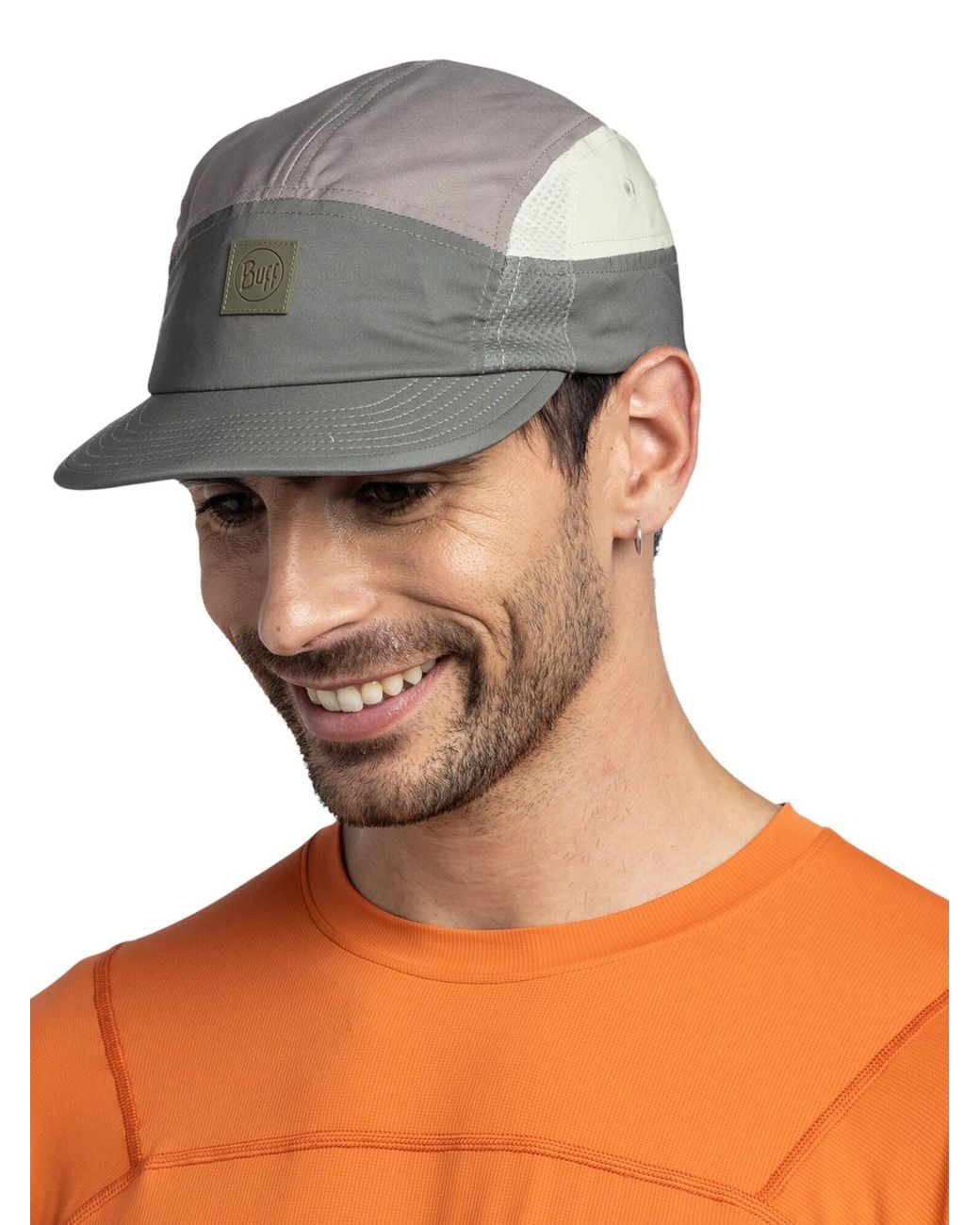 Buff Green Cap 5 Panel Go Cap