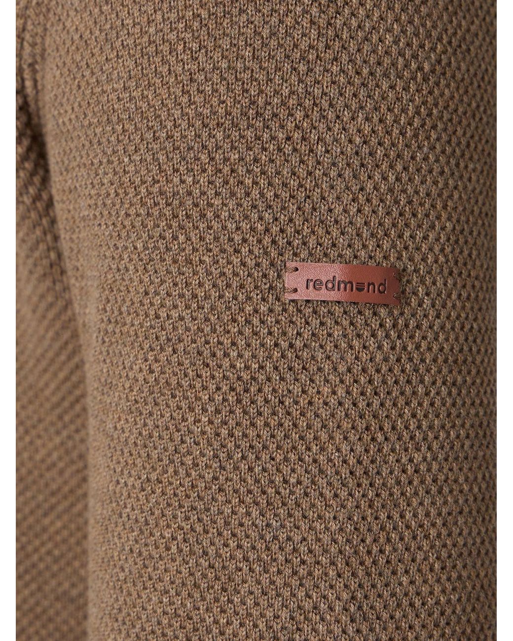Redmond Pullover Basic in Brown für Herren