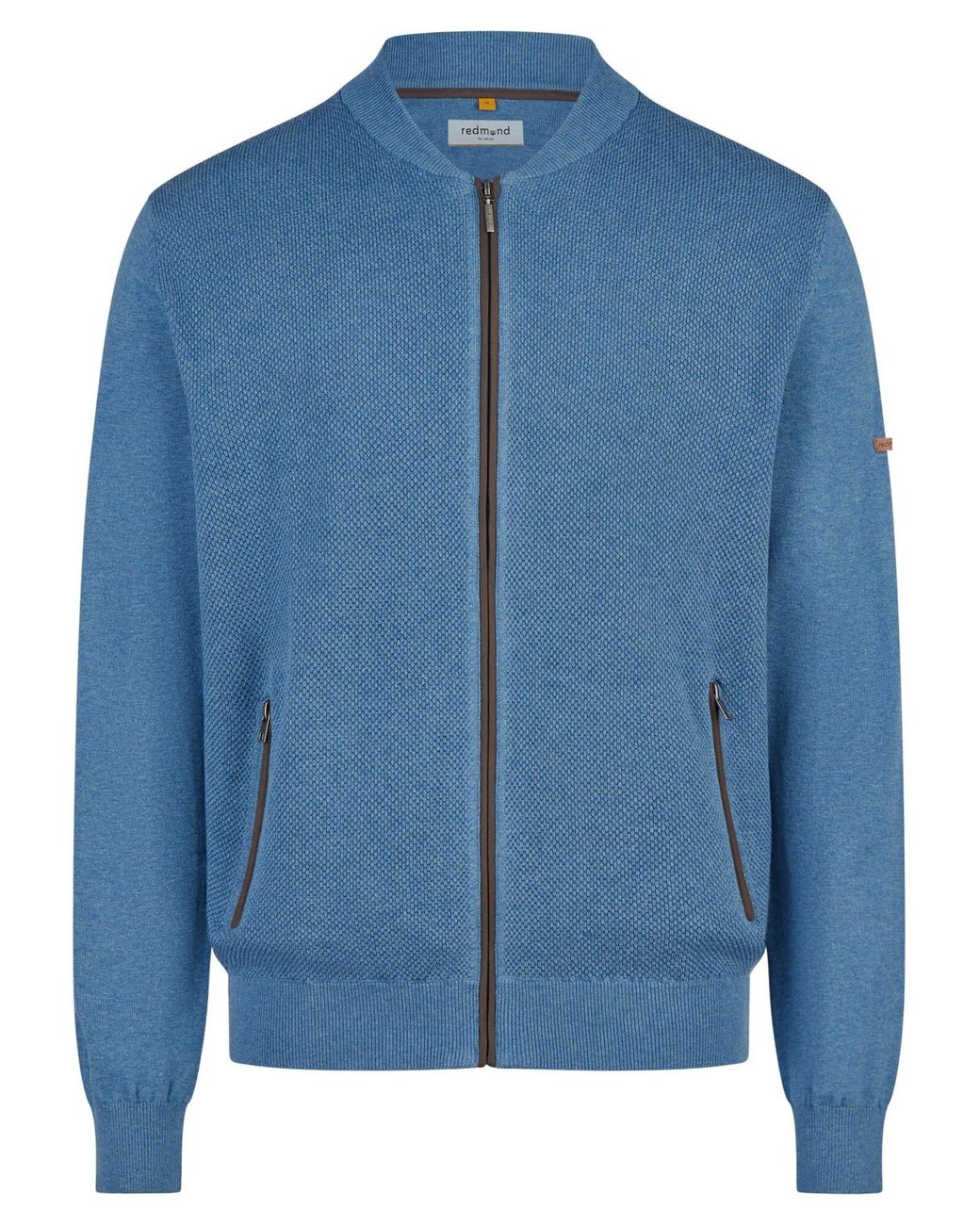 Redmond Strickjacke Basic in Blue für Herren