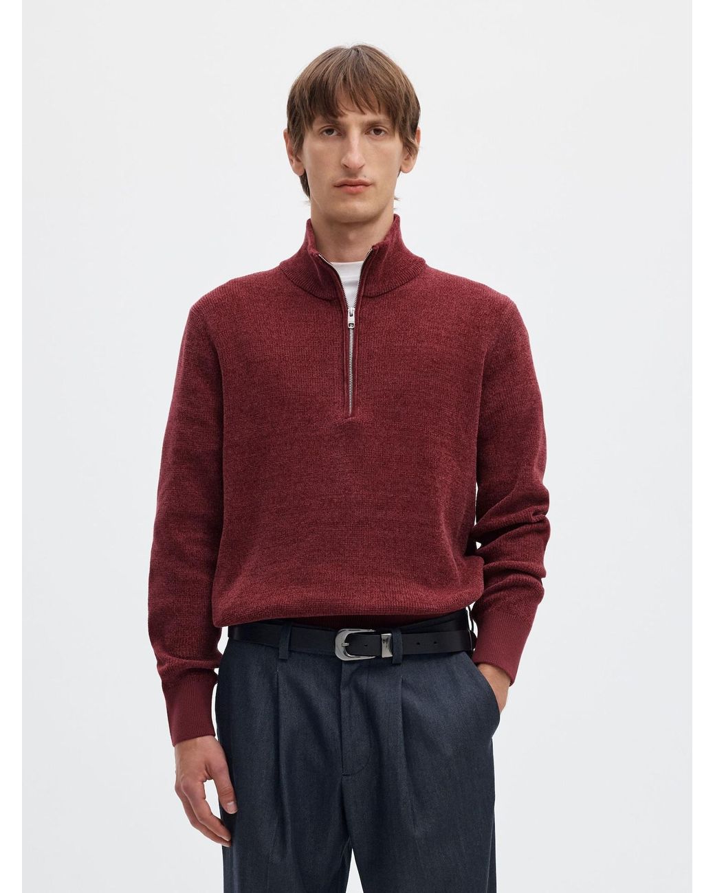 SELECTED Pullover Slhrodney in Red für Herren