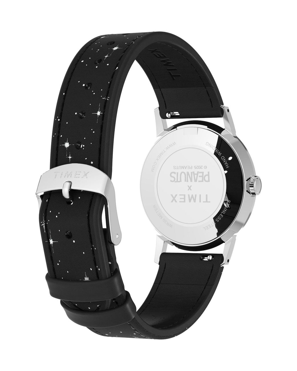 Timex Analoguhr X Peanuts Marlin Hand-Wound Space in Black für Herren