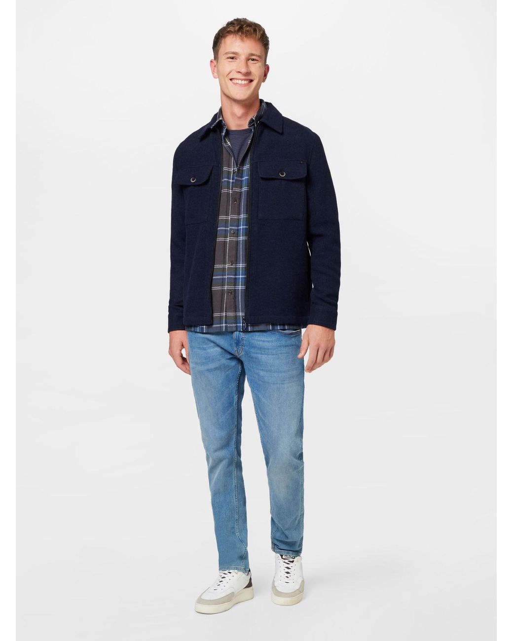 Solid Hemd Danar in Blue für Herren