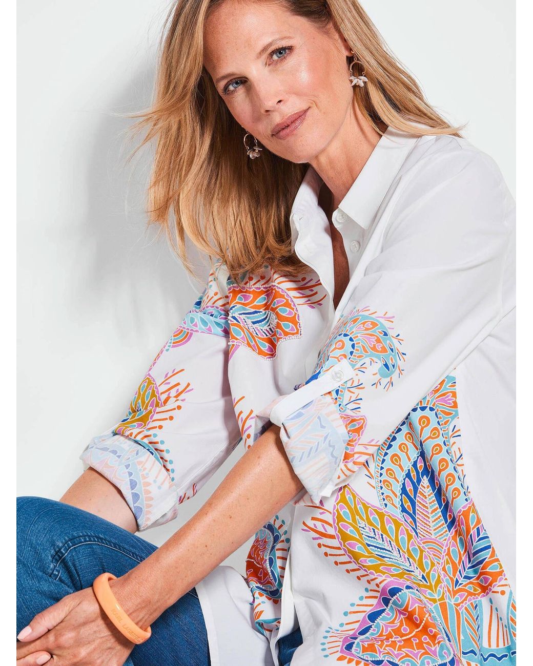 Goldner White Bluse