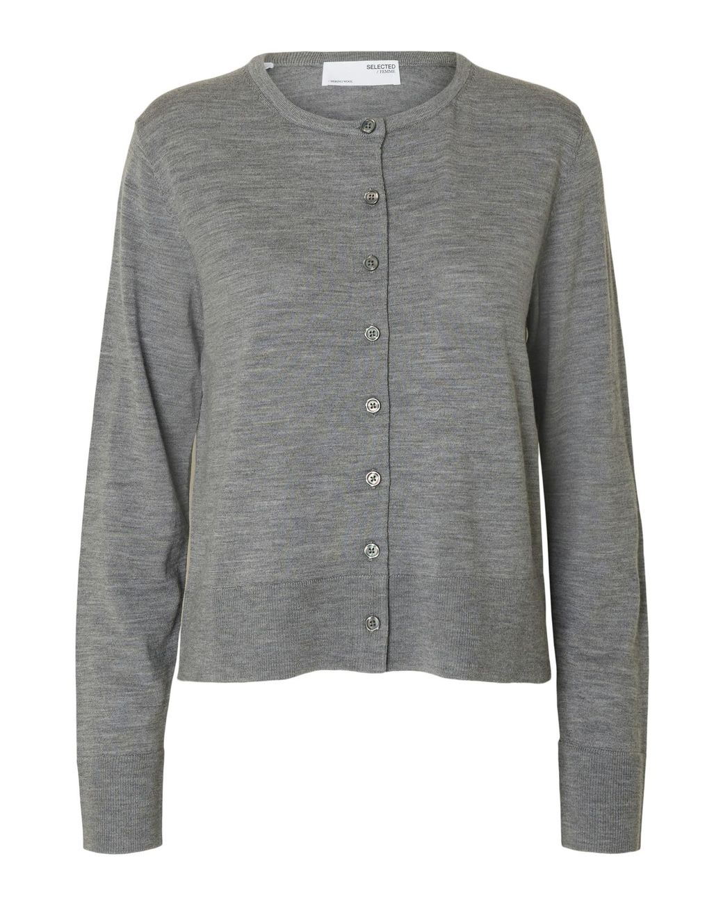 SELECTED Gray Strickjacke Slfthea