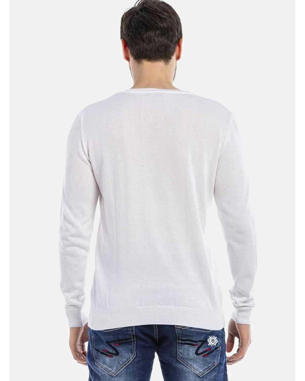 Cipo & Baxx Pullover in White für Herren