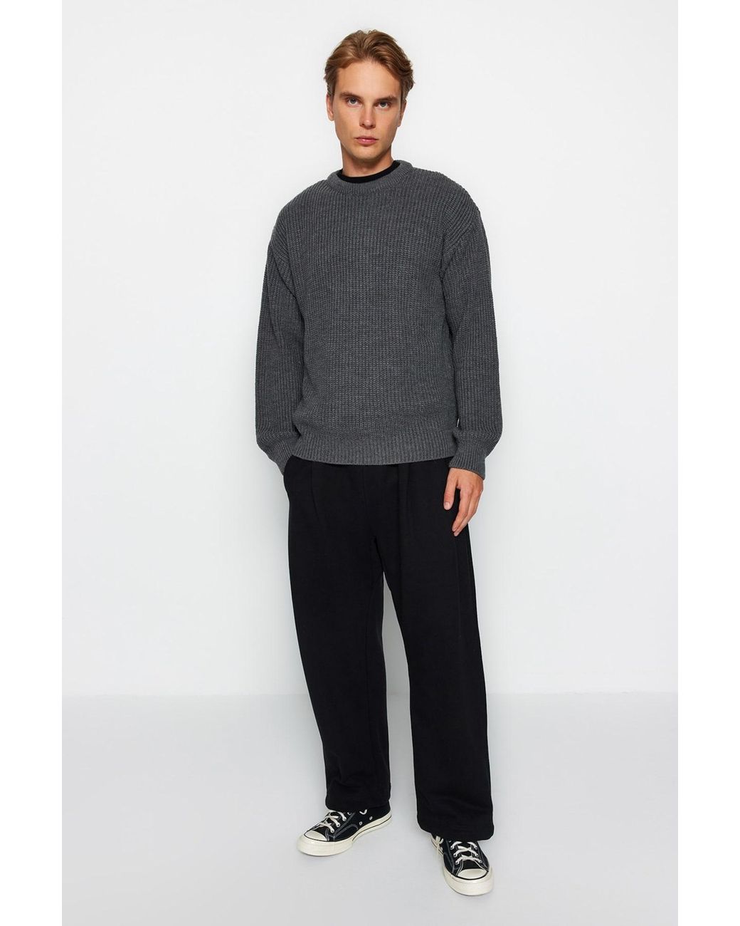 Trendyol Pullover in Gray für Herren
