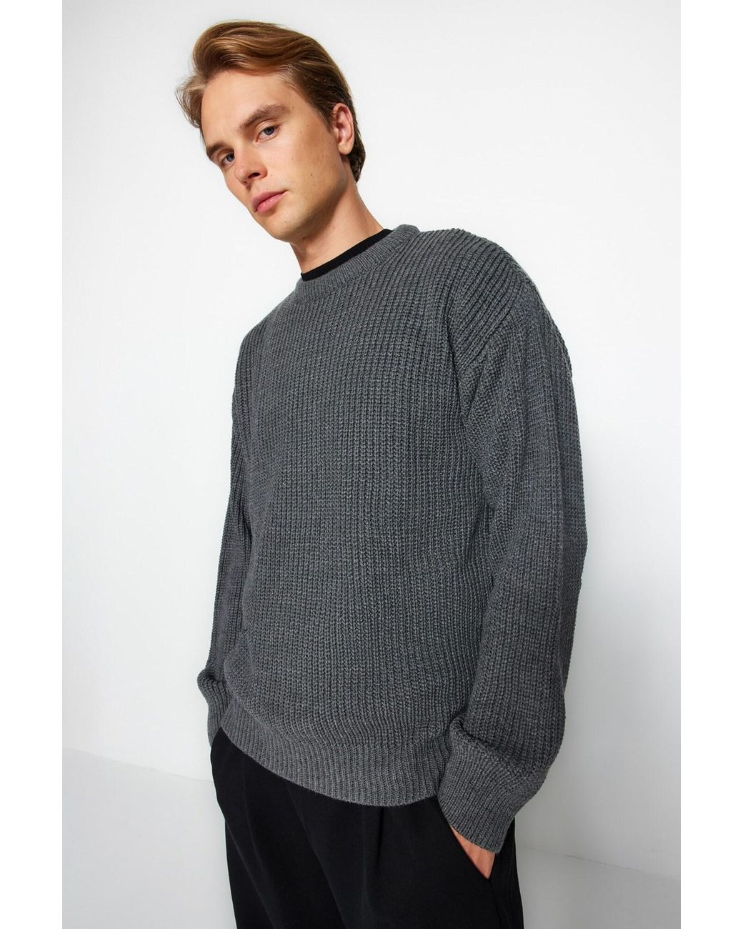 Trendyol Pullover in Gray für Herren