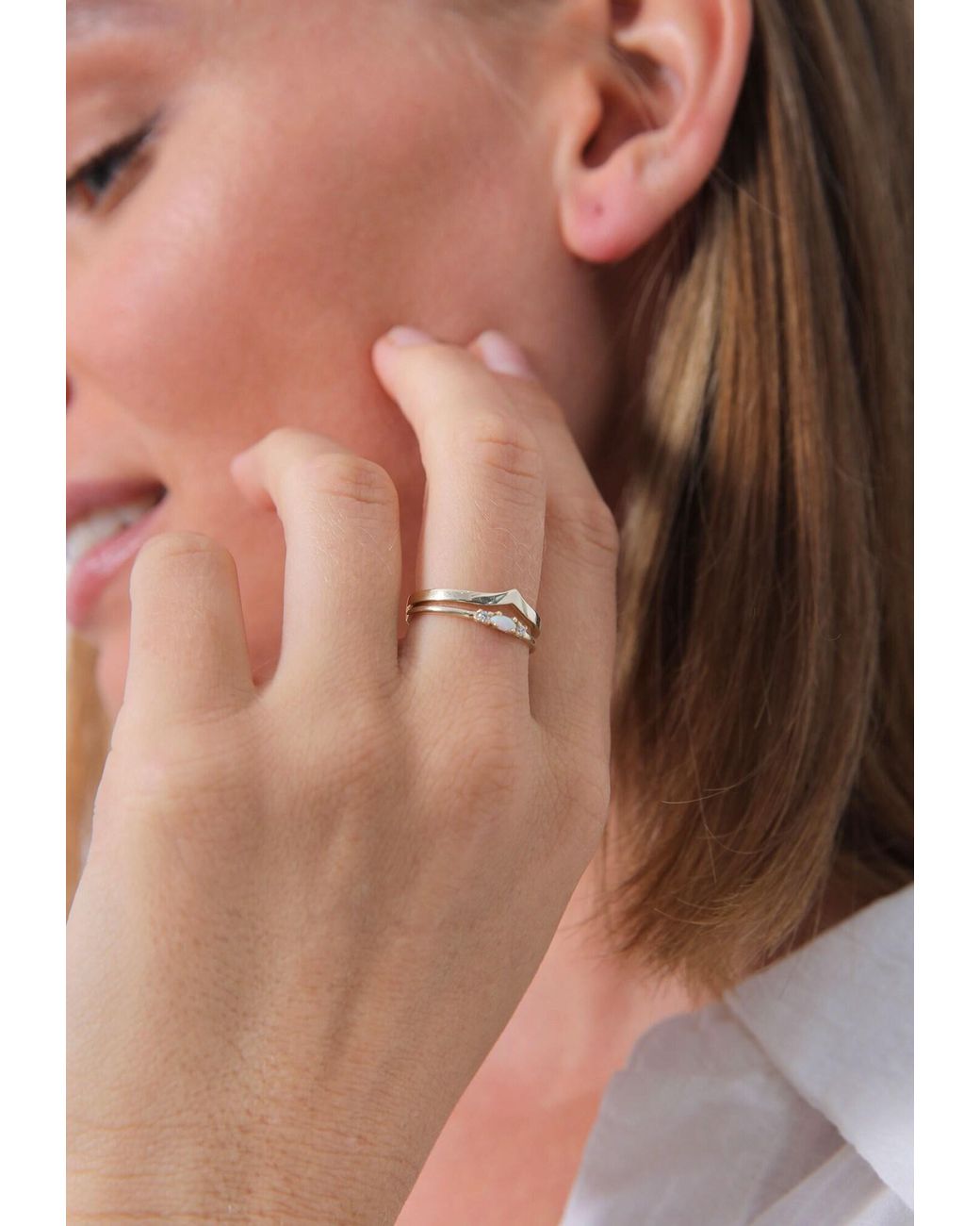 Elli Jewelry Metallic Ring opal