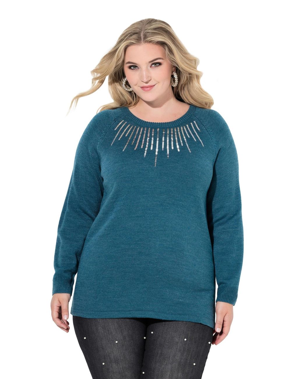 MIAMODA Blue Pullover