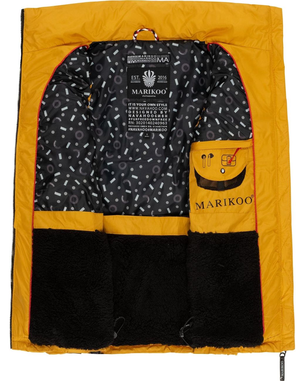 Marikoo Yellow Weste Eisflöckchen