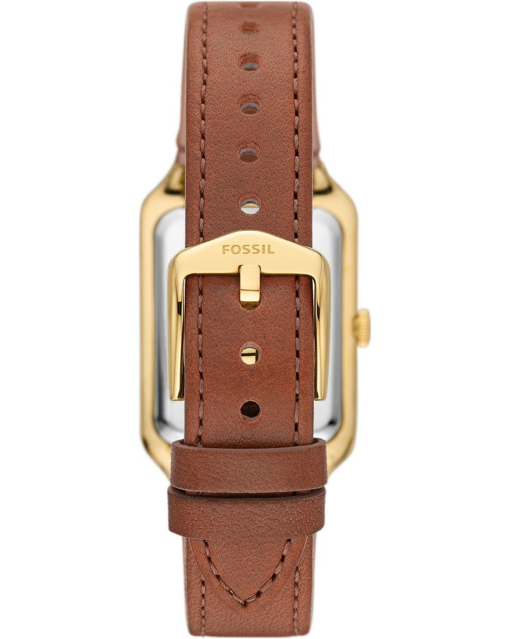 Fossil White Uhr Raquel quarz/3 Zeiger datum Uhrwerk 26mm Gehäusegröße mit einem litehideTM Lederarmband ES5307