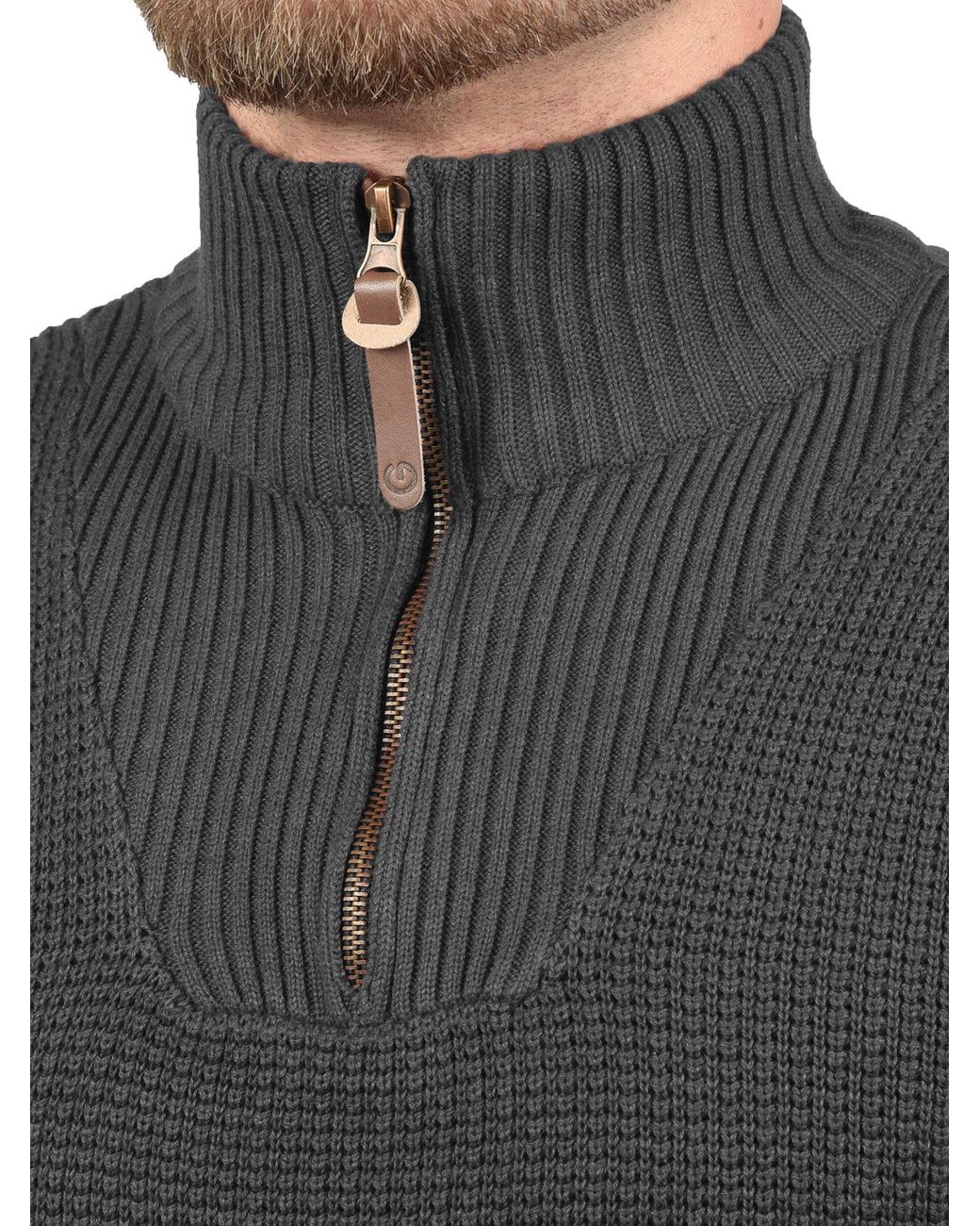 Solid Pullover Tommy in Gray für Herren