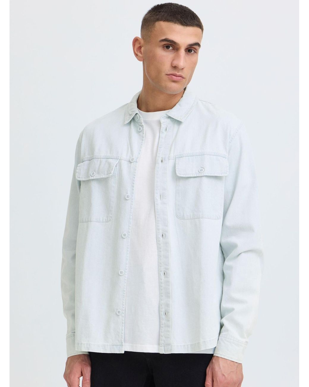 Solid Jeanshemd Sdrogue in White für Herren