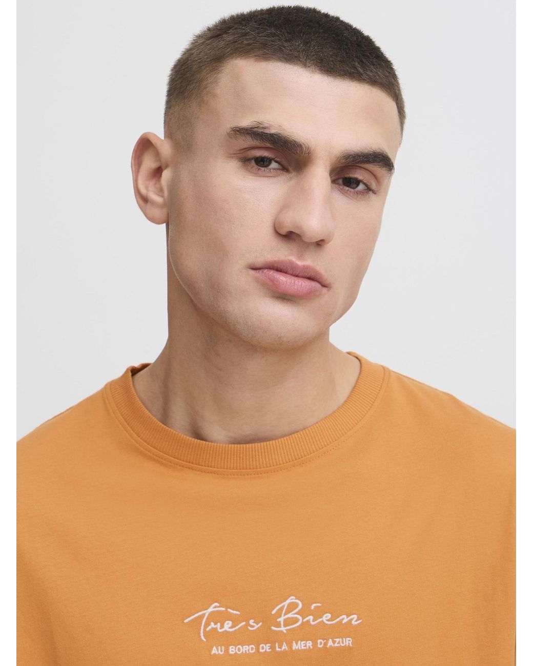 Solid Rundhalsshirt Sdpedro in Orange für Herren
