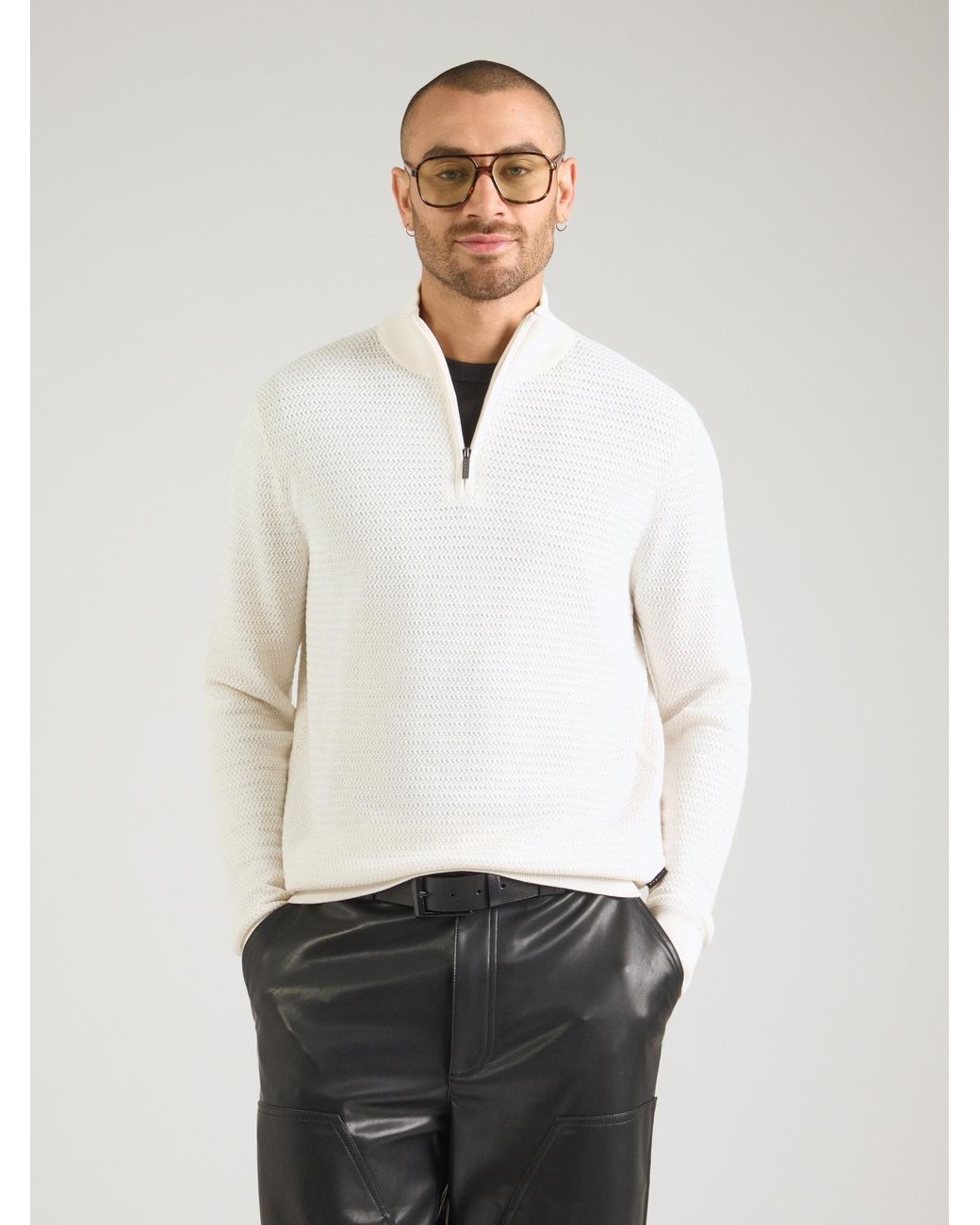 Bugatti Pullover in White für Herren