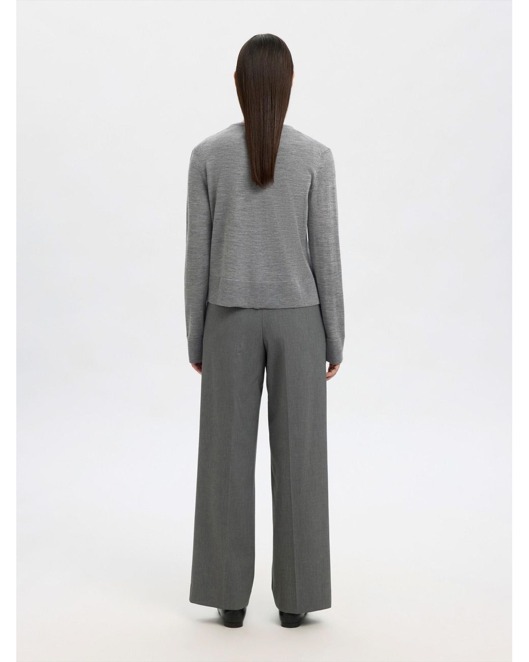 SELECTED Gray Strickjacke Slfthea