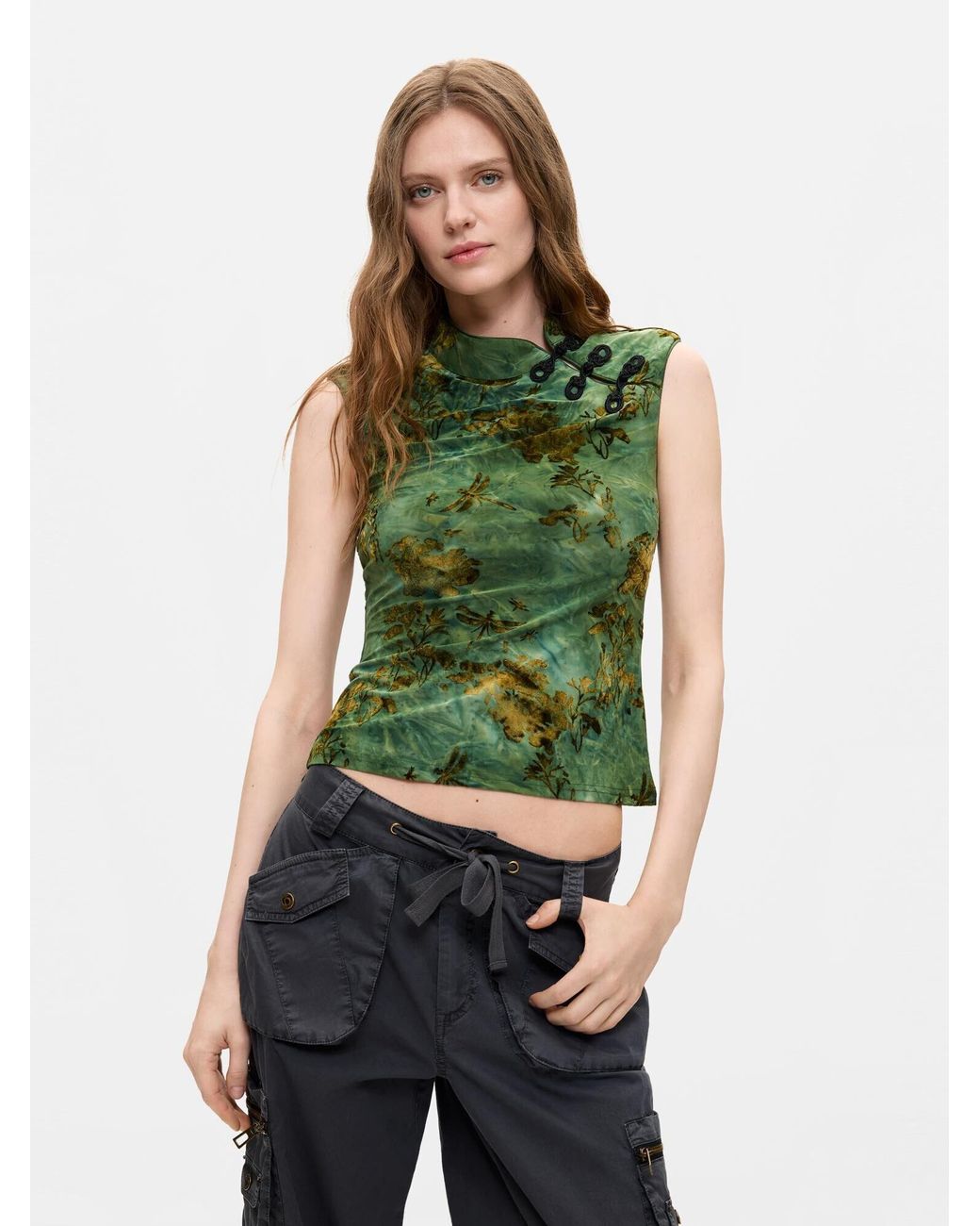 Desigual Green Top