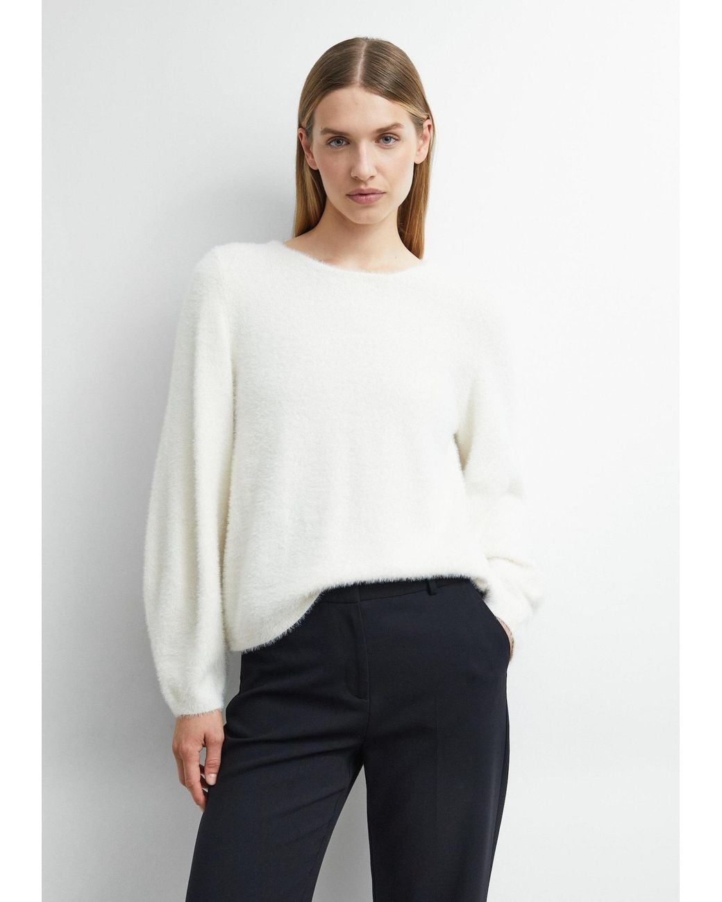 Comma, White Pullover