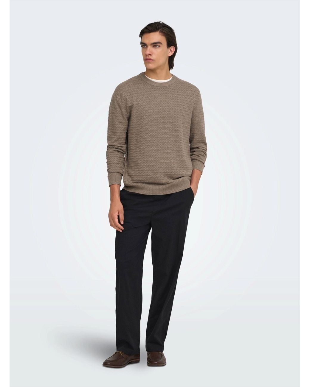 Only & Sons Pullover Onsloui in Brown für Herren