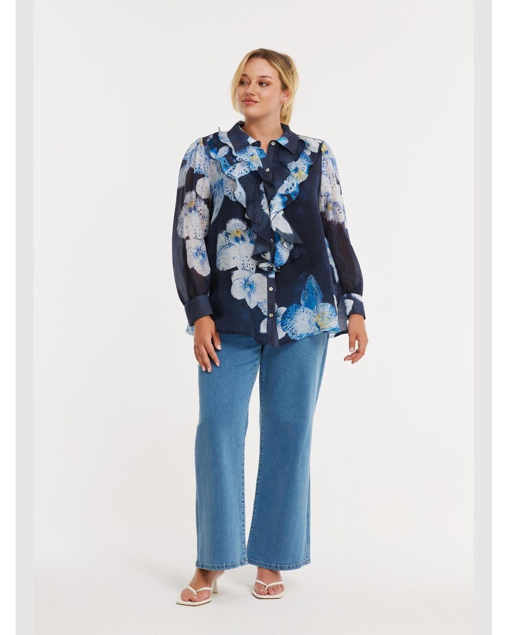 Yoek Blue Bluse