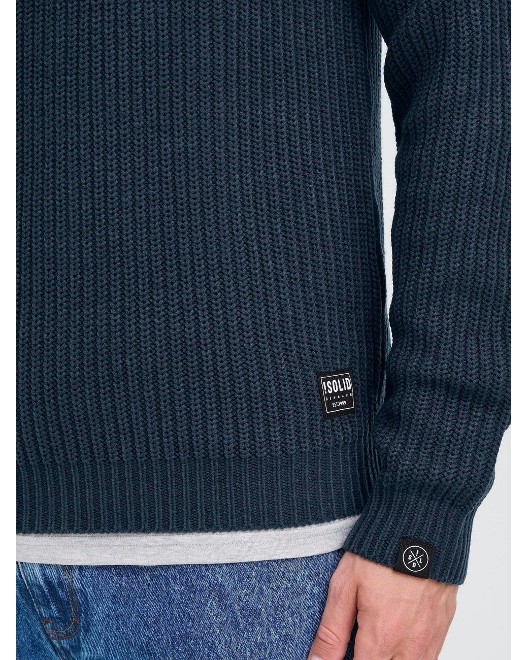 Solid Pullover Sdarian in Blue für Herren