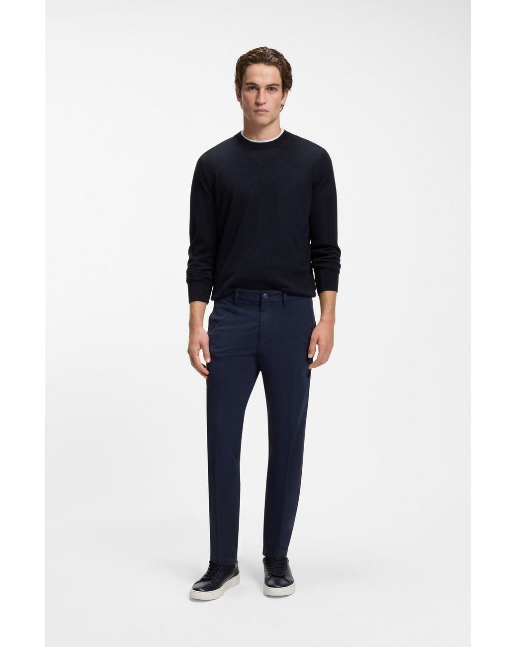 Boss Pullover Leno in Blue für Herren