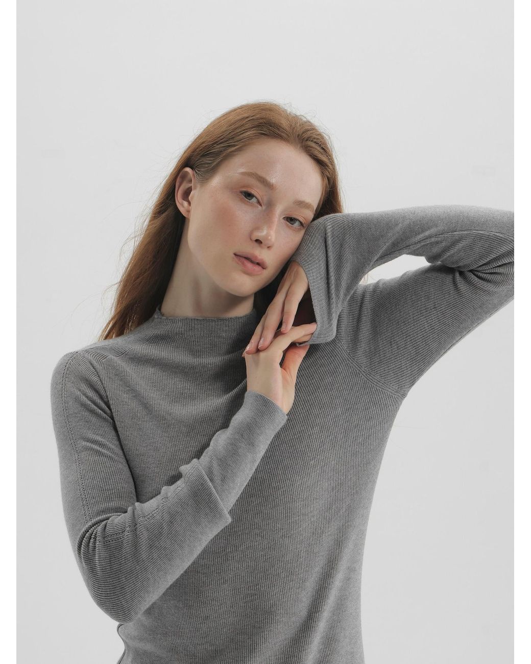TorWeit Gray Pullover Winter Layer Top