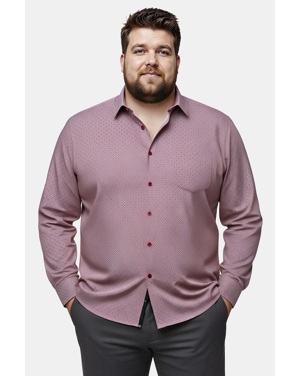 Men Plus Hemd in Purple für Herren