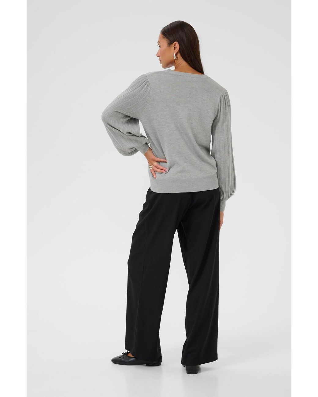 Kaffe Gray Pullover Lone