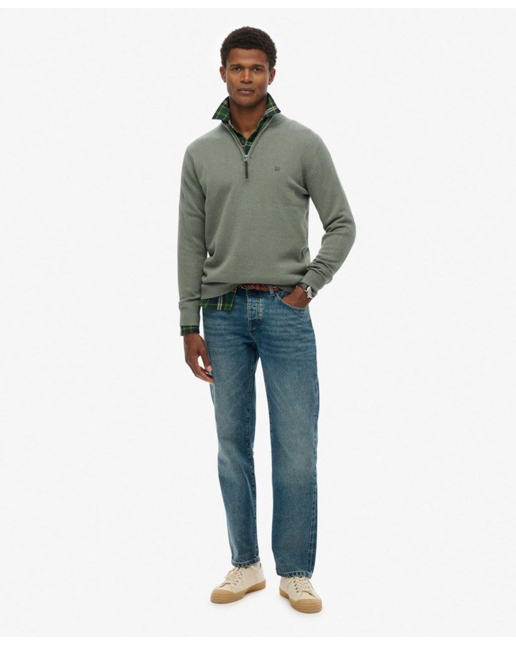Superdry & Co Pullover Essentials in Green für Herren