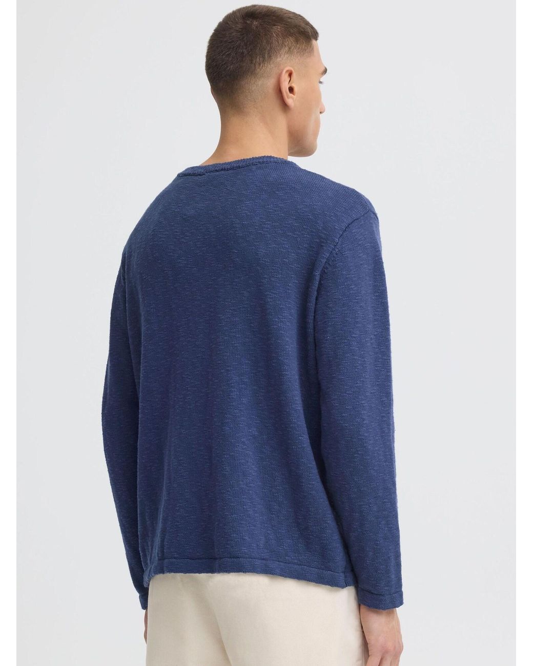 Solid Strickpullover Sdustin in Blue für Herren