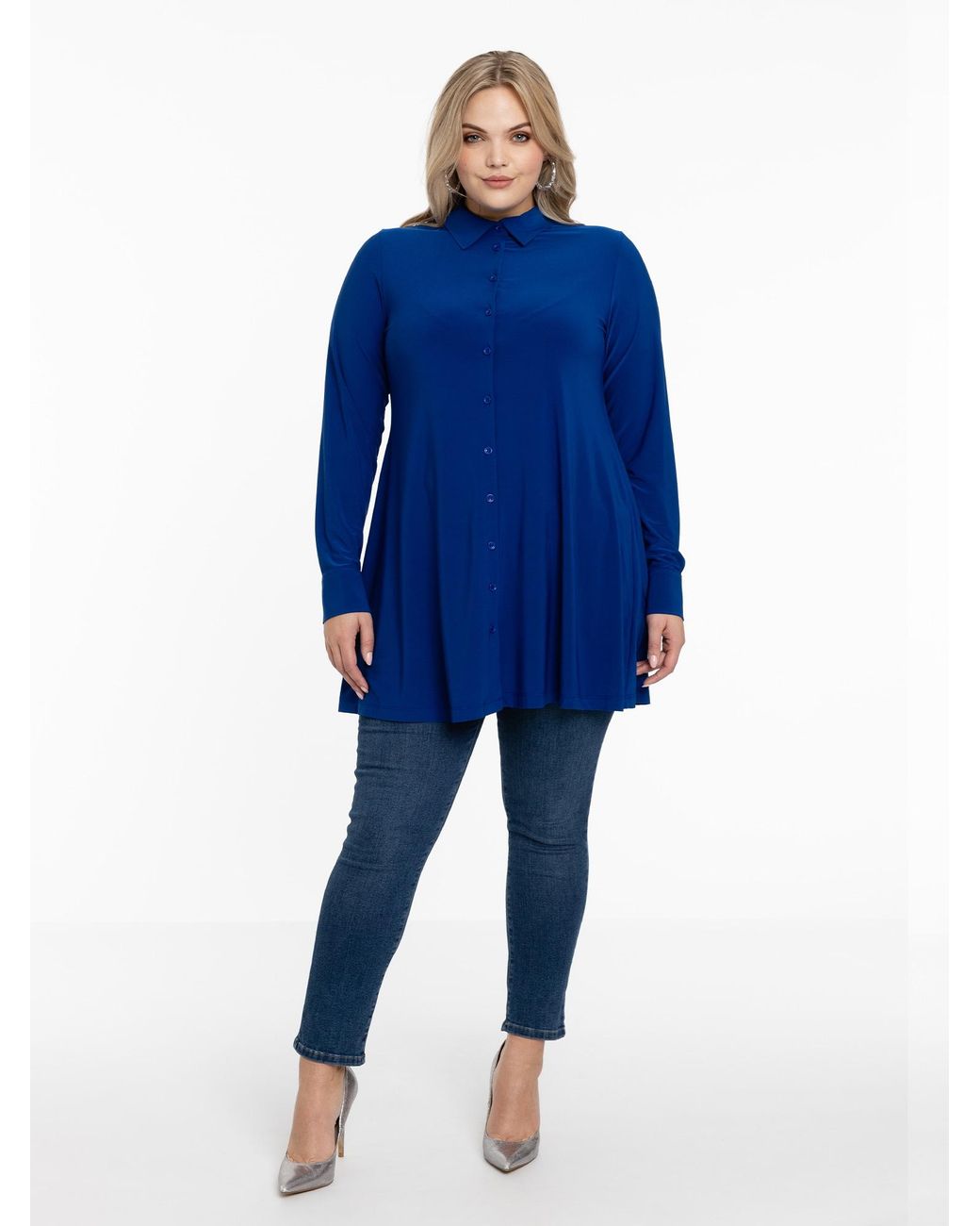 Yoek Blue Bluse