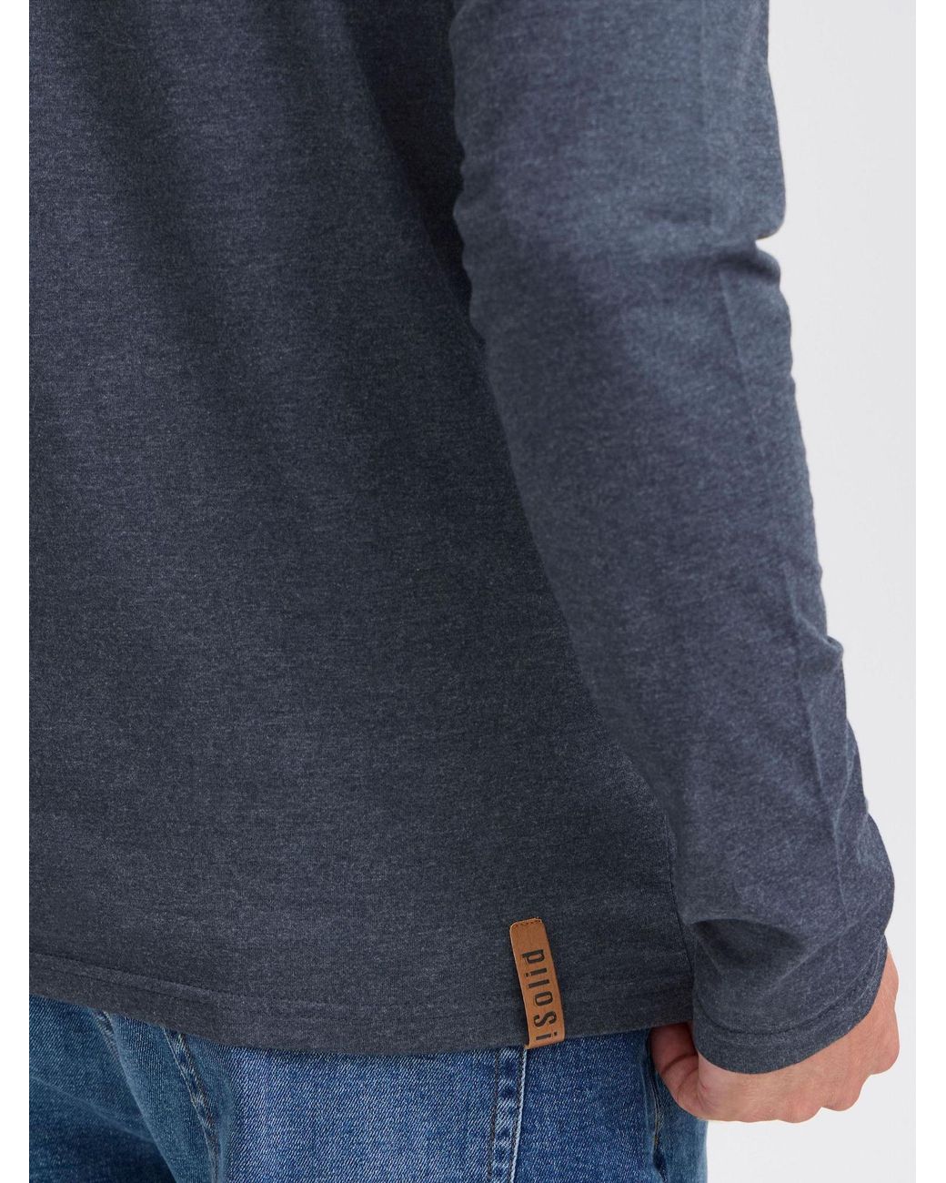 Solid Rundhalsshirt Volko in Blue für Herren