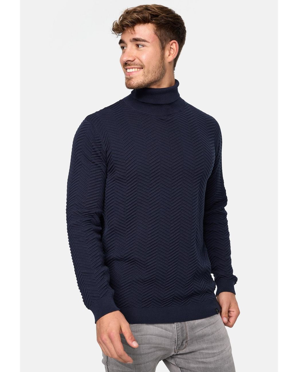 INDICODE Pullover Saini in Blue für Herren