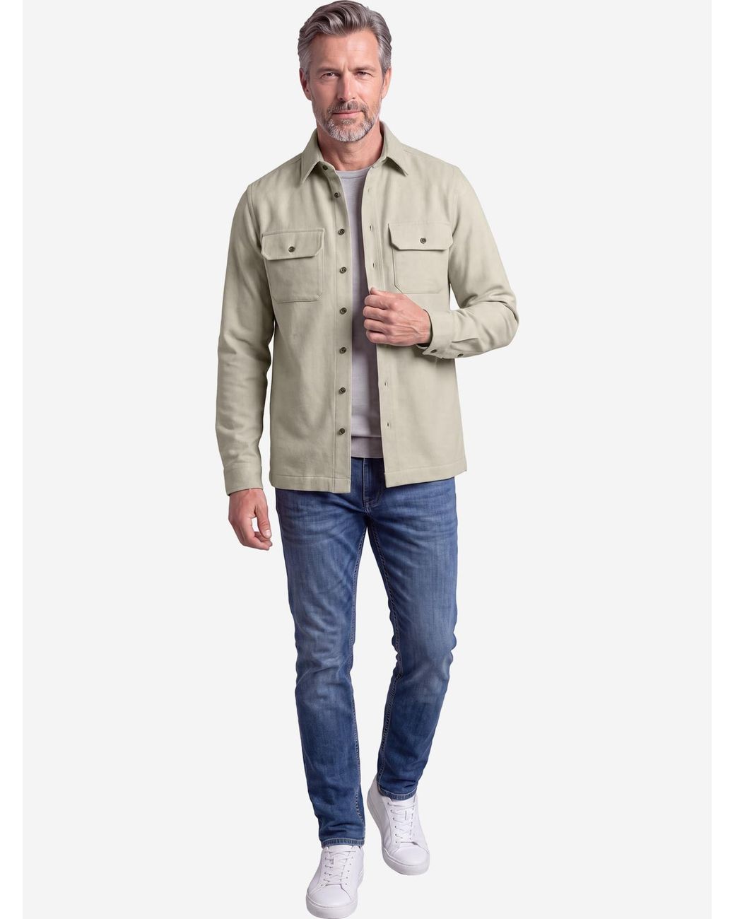 Redmond Hemd Basic in Gray für Herren