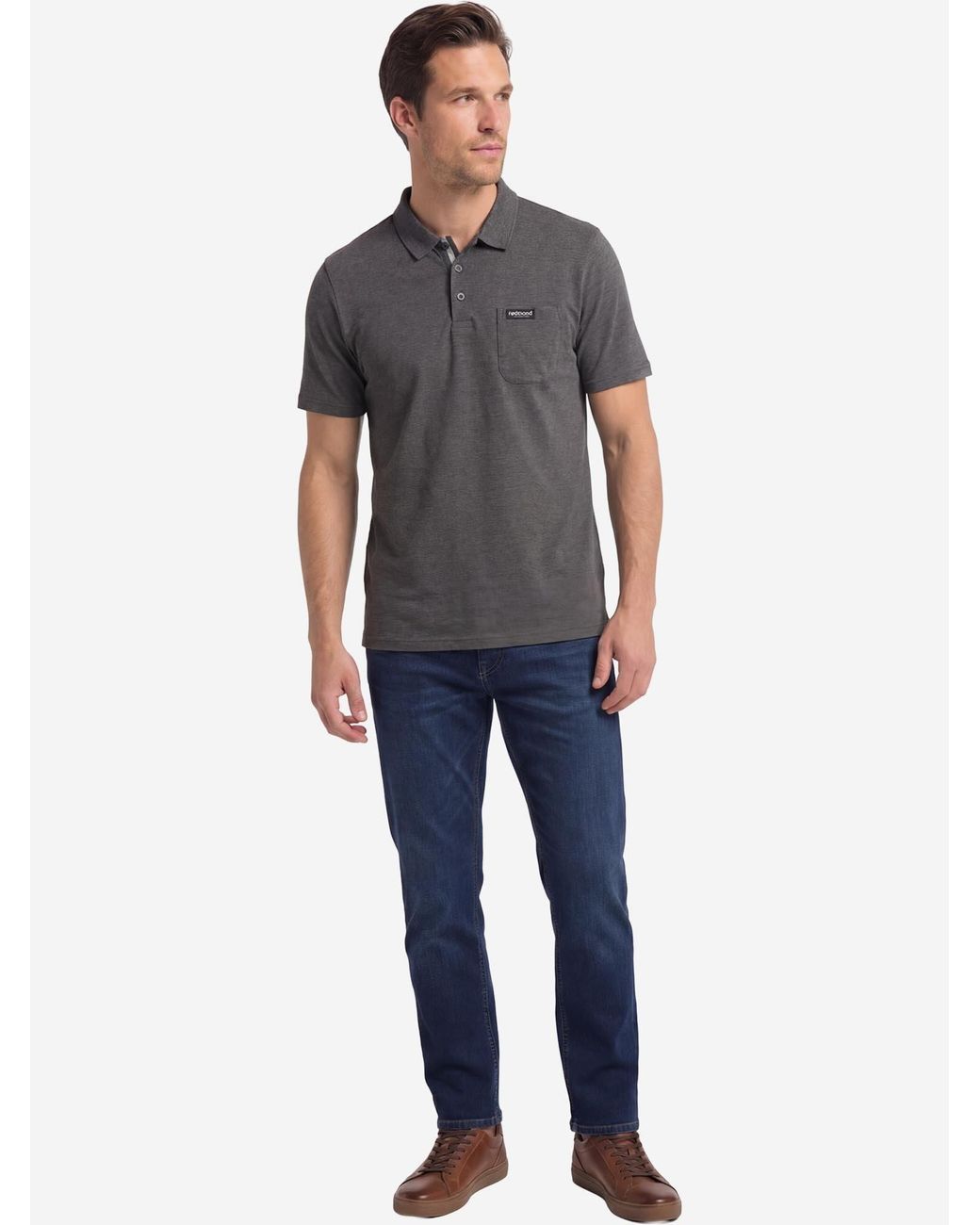 Redmond Shirt Basic in Black für Herren