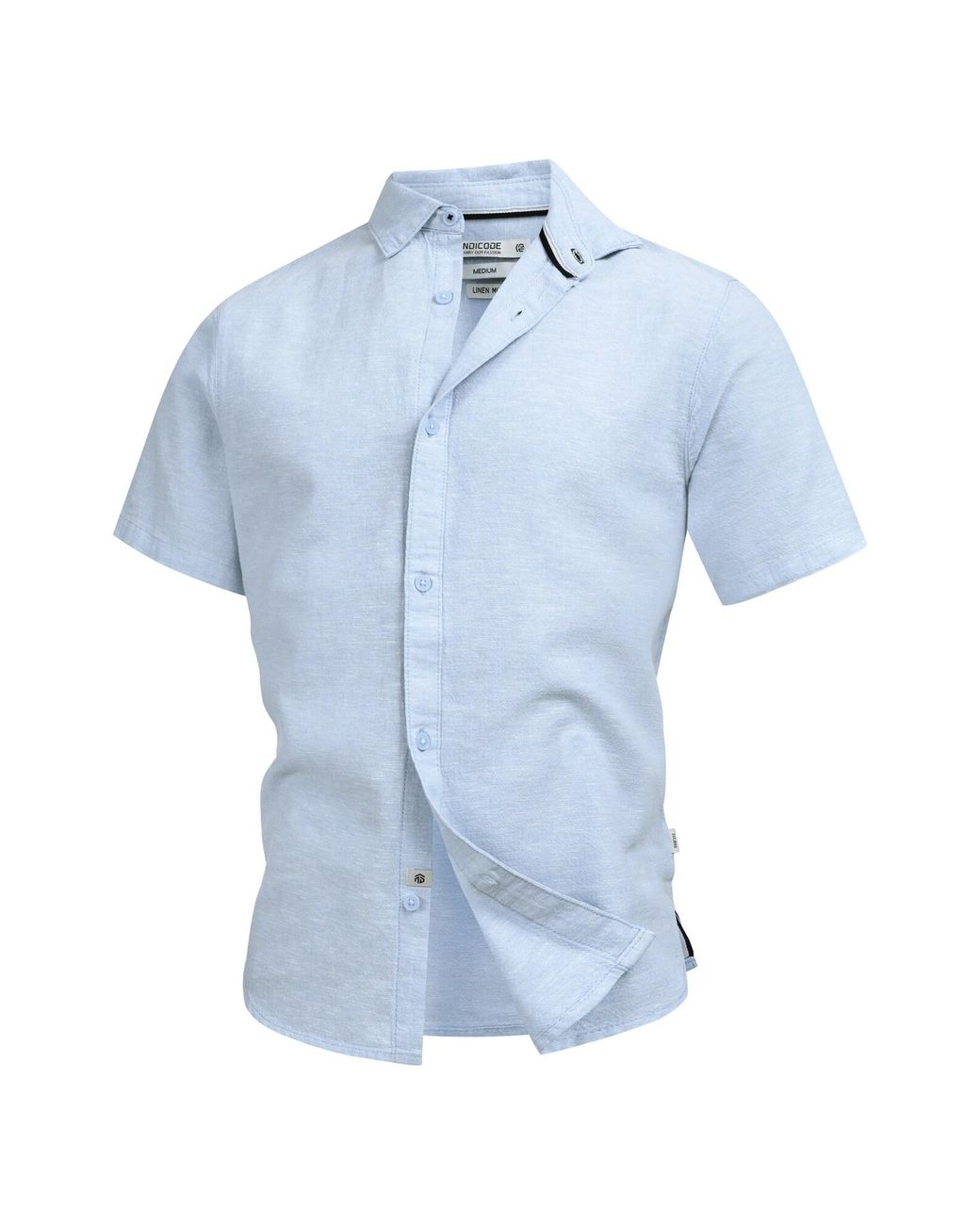 INDICODE Hemd Lino in Blue für Herren