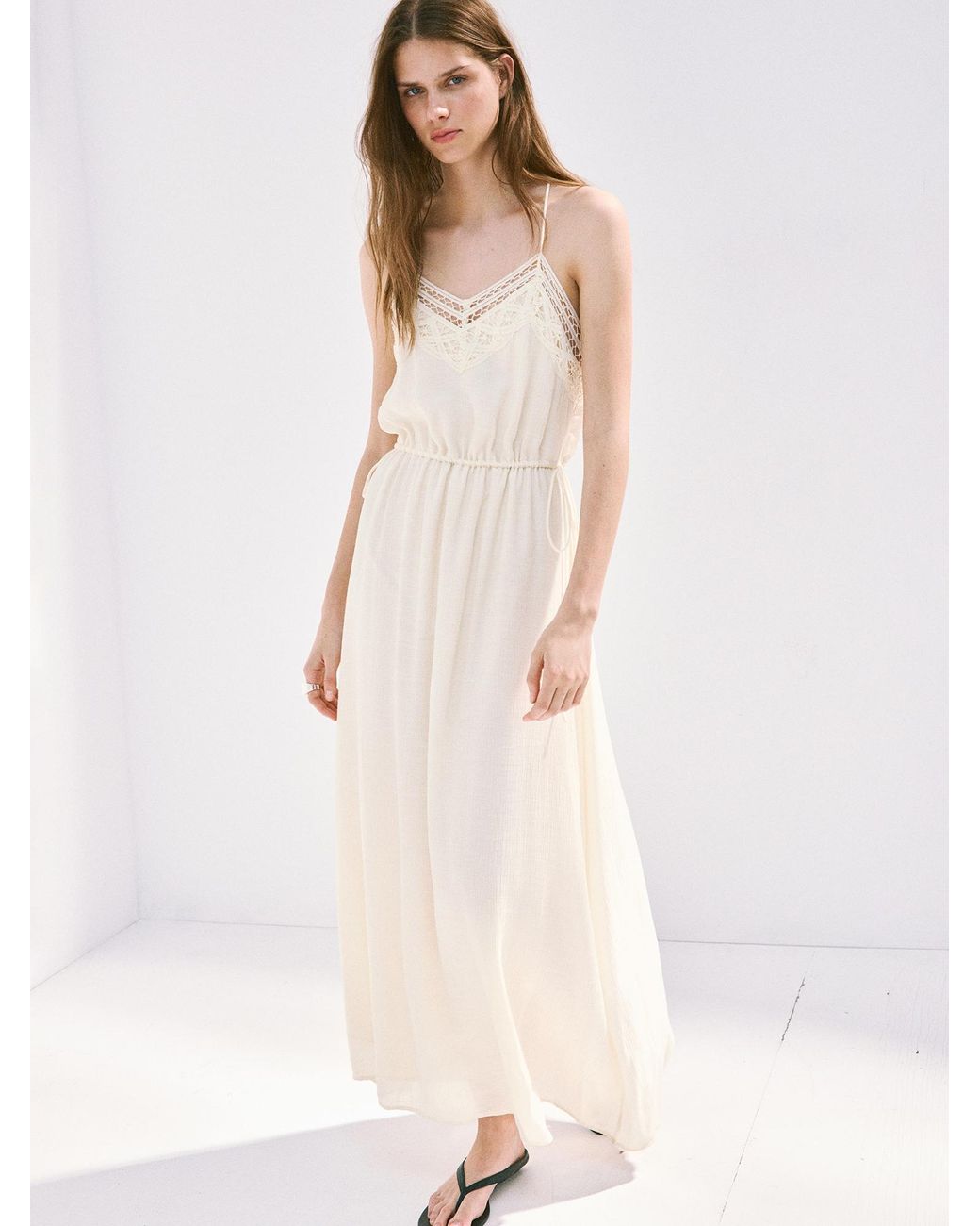 Mango White Kleid Baz