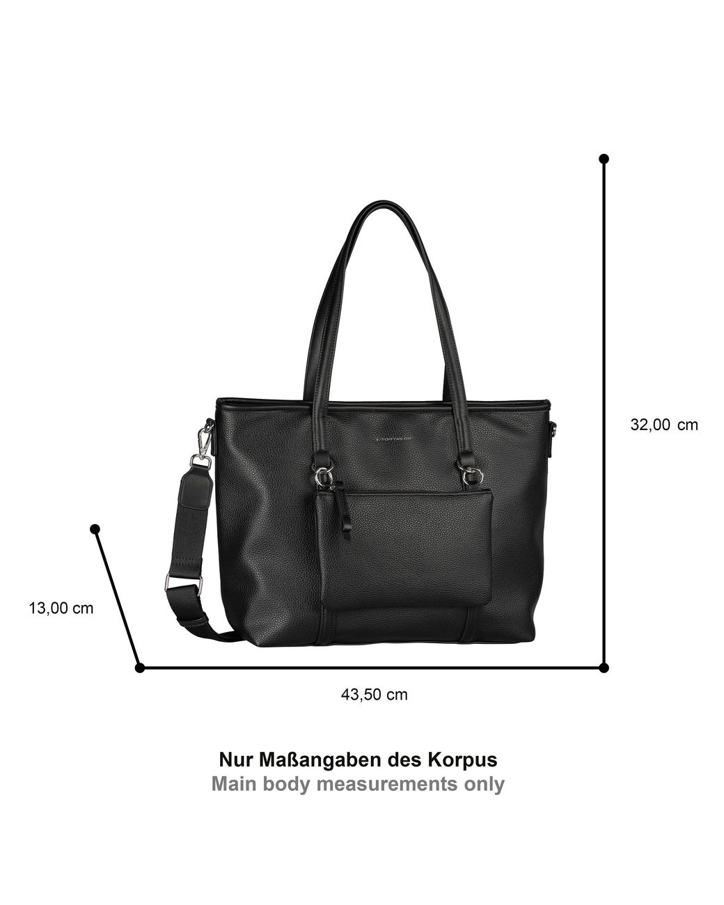 Tom Tailor Black Shopper