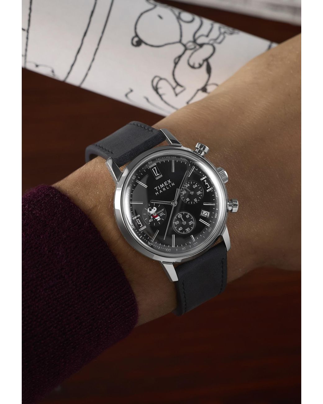 Timex Analoguhr X Peanuts Marlin Joe Cool in Black für Herren