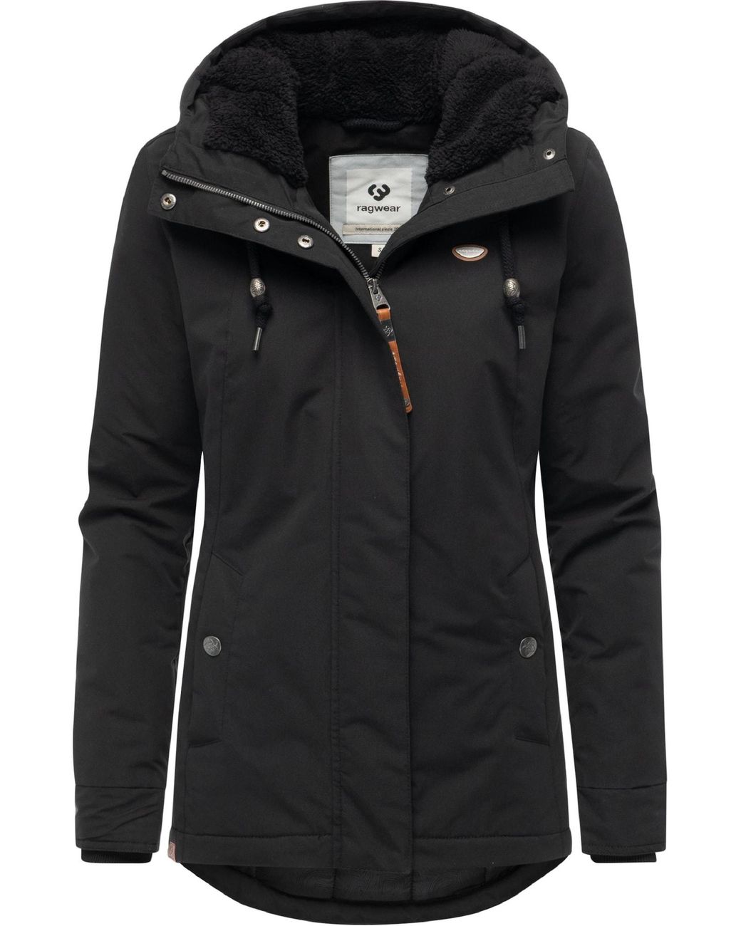 Ragwear Black Winterjacke Alvena