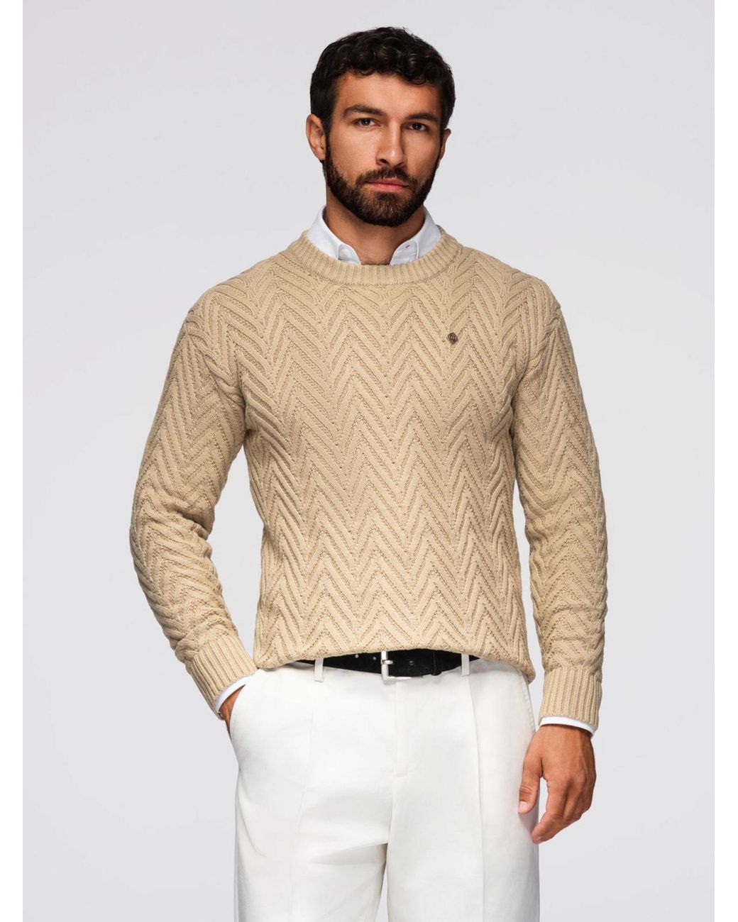 Ombre Pullover in Natural für Herren