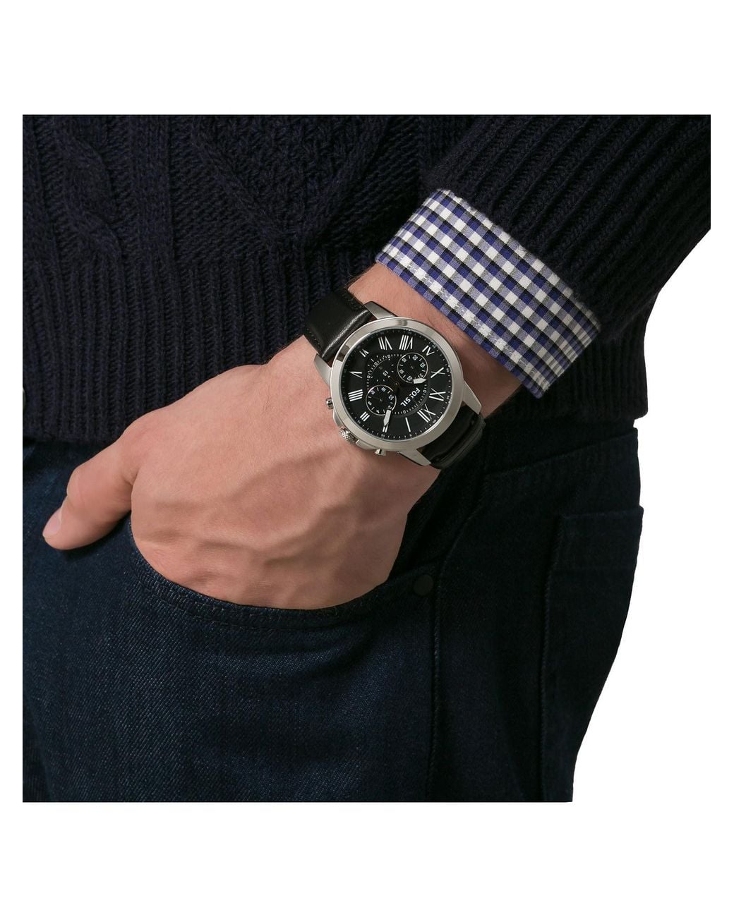 Fossil Uhr in Black für Herren