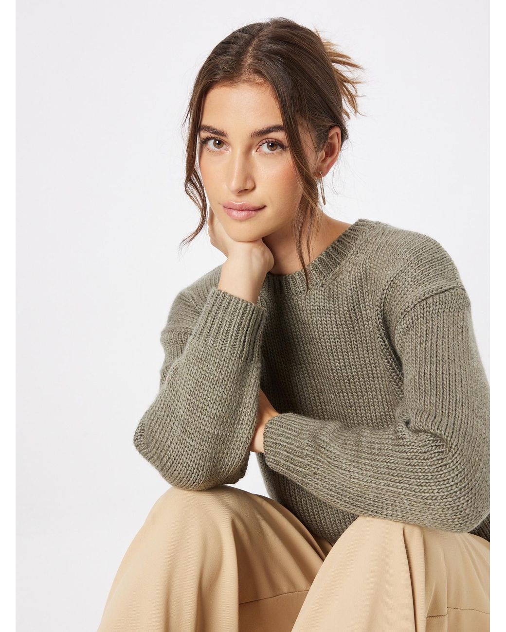 /about You Gray Pullover Tela